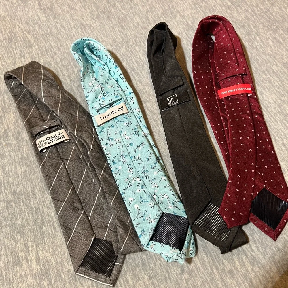 Neckties ties formal men’s business wear set of 4 multicolor‎ various brands